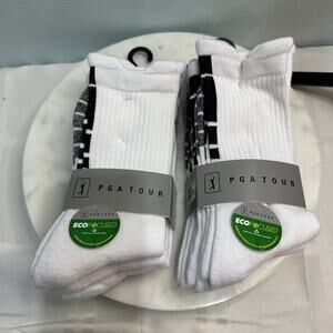 Bundle of Socks 6 Pair PGA Tour White Socks NEW $52